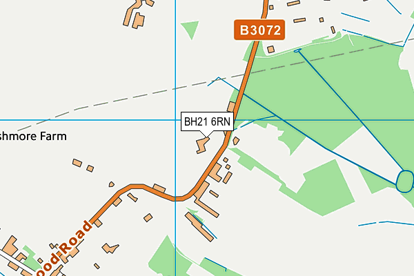 BH21 6RN map - OS VectorMap District (Ordnance Survey)