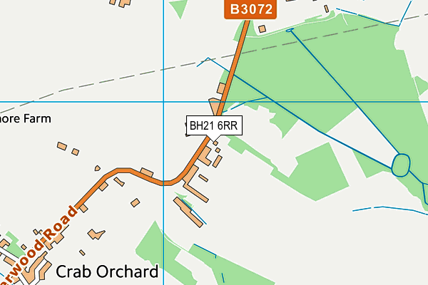 BH21 6RR map - OS VectorMap District (Ordnance Survey)