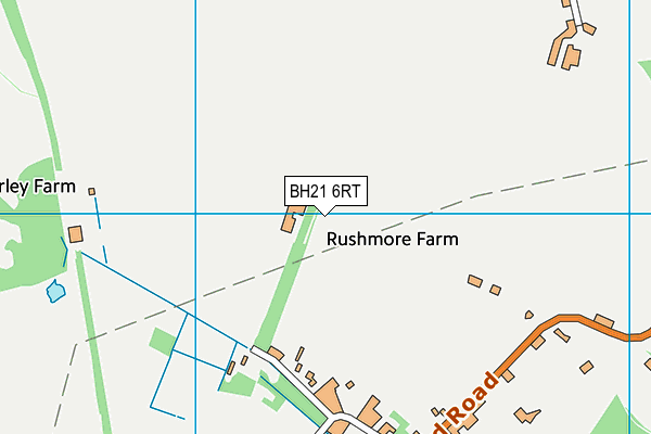 BH21 6RT map - OS VectorMap District (Ordnance Survey)