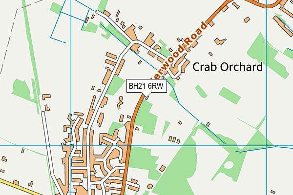 BH21 6RW map - OS VectorMap District (Ordnance Survey)