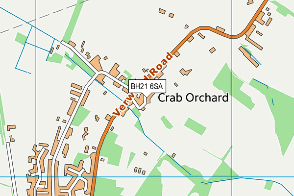 BH21 6SA map - OS VectorMap District (Ordnance Survey)