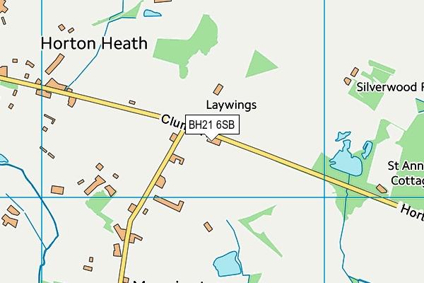 BH21 6SB map - OS VectorMap District (Ordnance Survey)