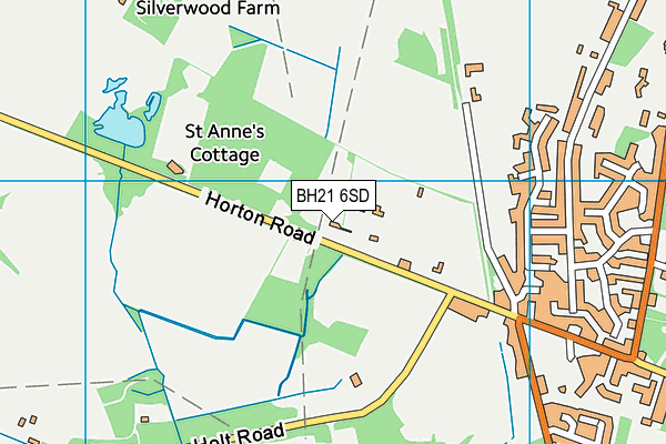 BH21 6SD map - OS VectorMap District (Ordnance Survey)