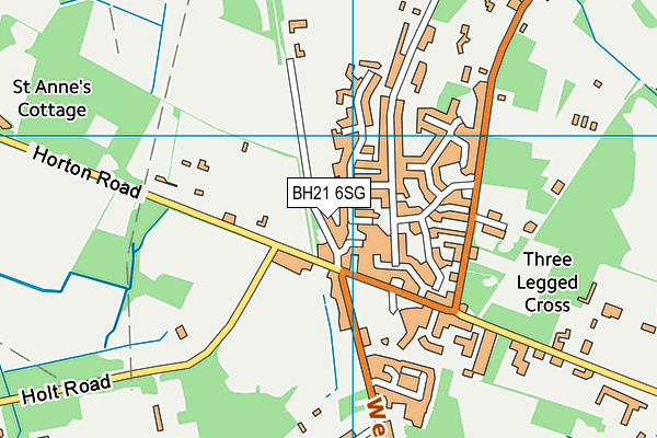BH21 6SG map - OS VectorMap District (Ordnance Survey)