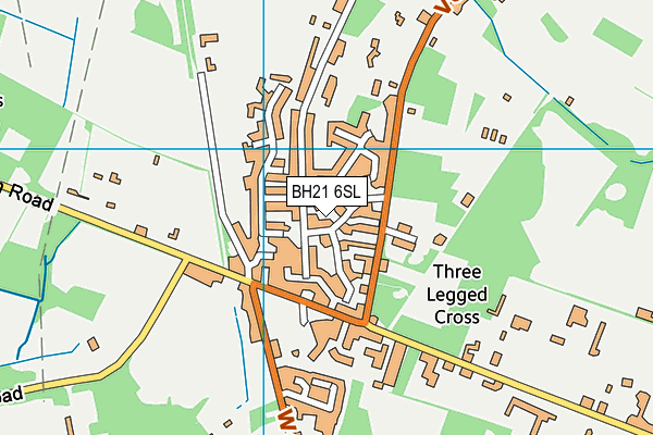 BH21 6SL map - OS VectorMap District (Ordnance Survey)