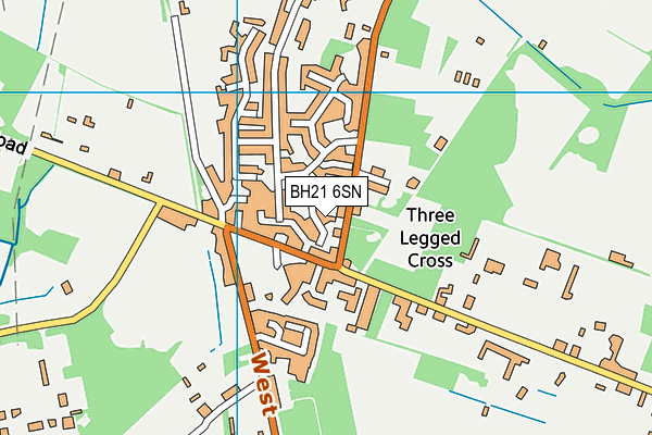 BH21 6SN map - OS VectorMap District (Ordnance Survey)