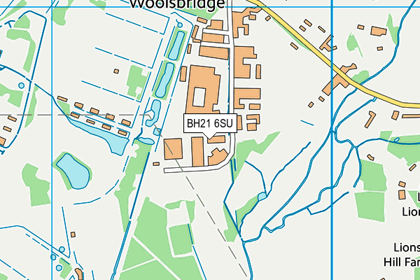 BH21 6SU map - OS VectorMap District (Ordnance Survey)