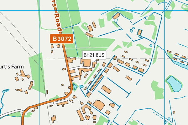 BH21 6US map - OS VectorMap District (Ordnance Survey)