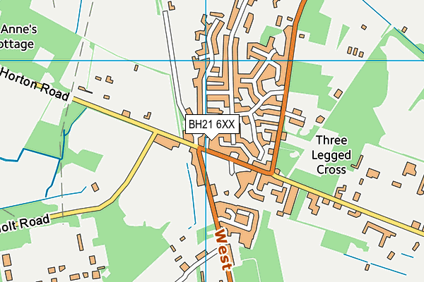 BH21 6XX map - OS VectorMap District (Ordnance Survey)