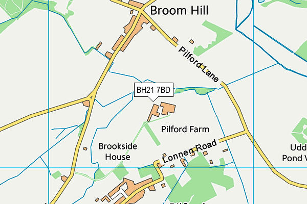BH21 7BD map - OS VectorMap District (Ordnance Survey)
