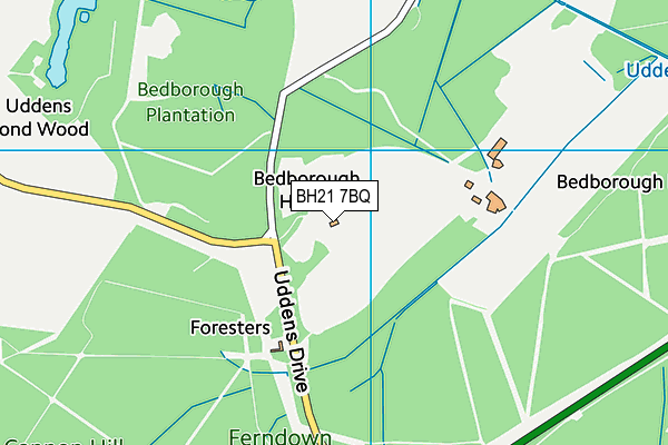 BH21 7BQ map - OS VectorMap District (Ordnance Survey)