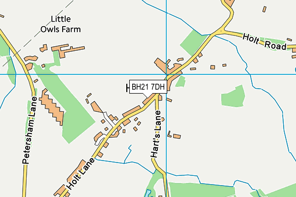BH21 7DH map - OS VectorMap District (Ordnance Survey)