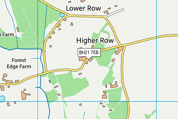 BH21 7EB map - OS VectorMap District (Ordnance Survey)