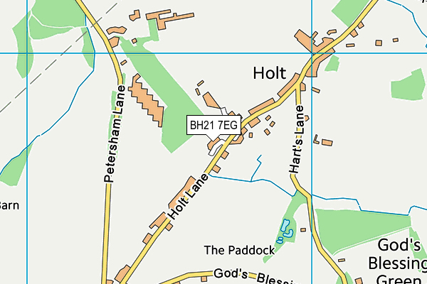 BH21 7EG map - OS VectorMap District (Ordnance Survey)