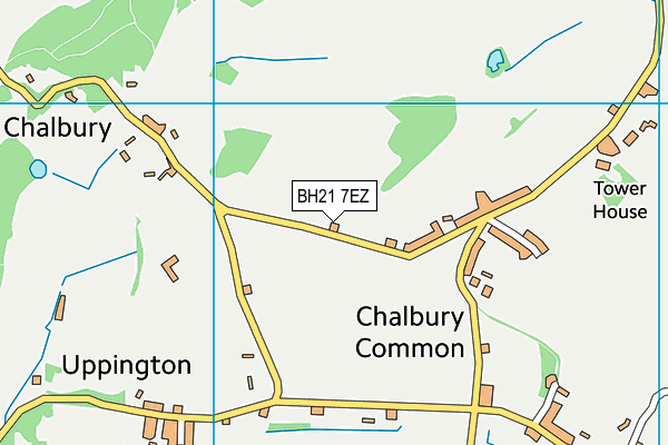 BH21 7EZ map - OS VectorMap District (Ordnance Survey)