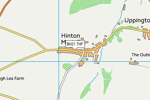 BH21 7HF map - OS VectorMap District (Ordnance Survey)