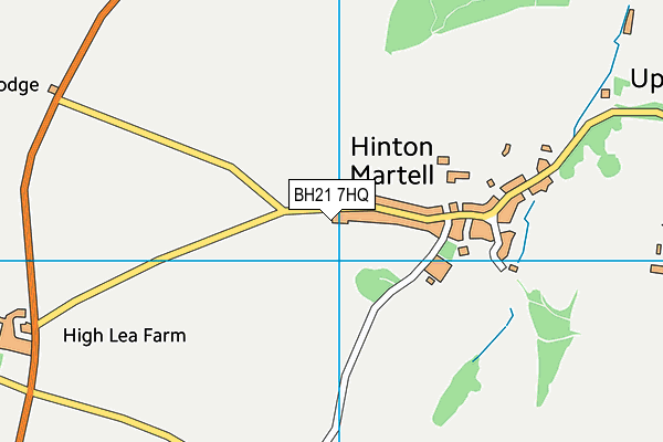 BH21 7HQ map - OS VectorMap District (Ordnance Survey)