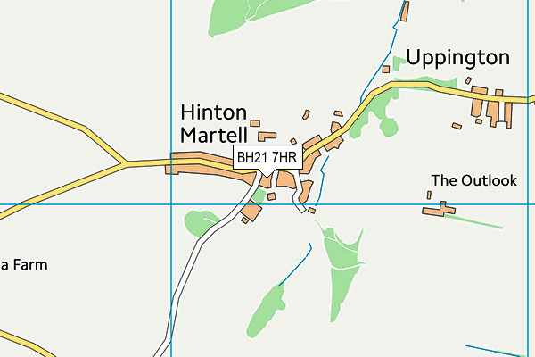 BH21 7HR map - OS VectorMap District (Ordnance Survey)