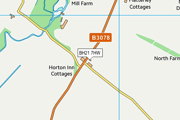 BH21 7HW map - OS VectorMap District (Ordnance Survey)