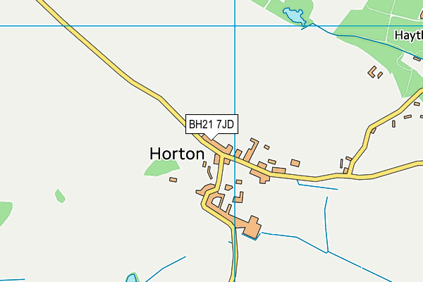BH21 7JD map - OS VectorMap District (Ordnance Survey)