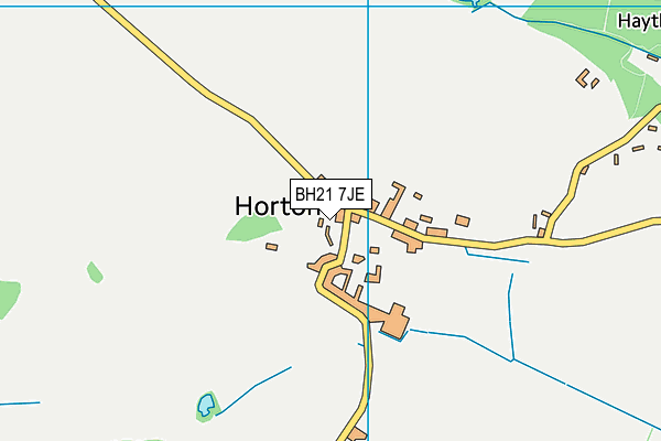 BH21 7JE map - OS VectorMap District (Ordnance Survey)