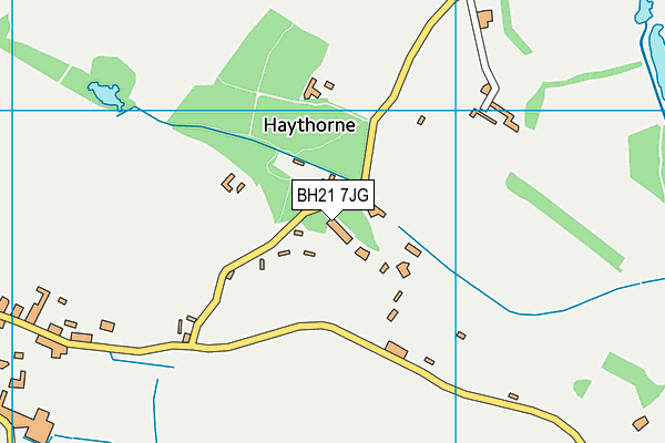 BH21 7JG map - OS VectorMap District (Ordnance Survey)