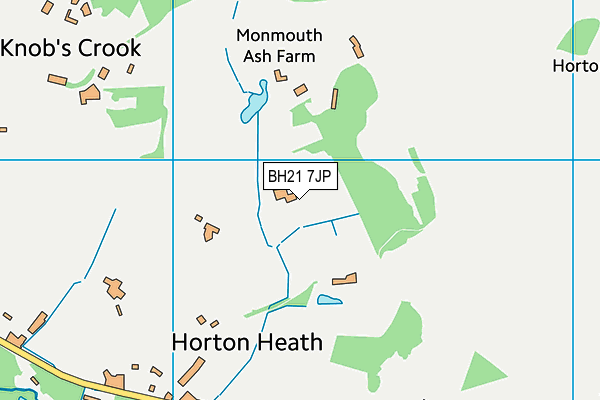 BH21 7JP map - OS VectorMap District (Ordnance Survey)