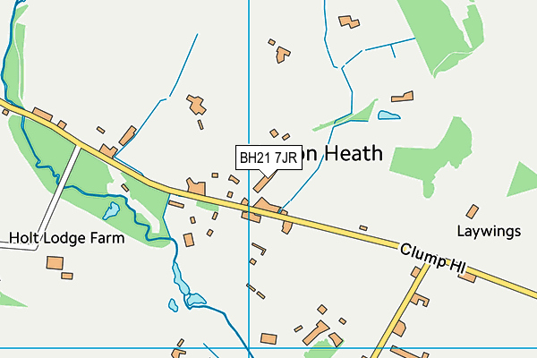 BH21 7JR map - OS VectorMap District (Ordnance Survey)