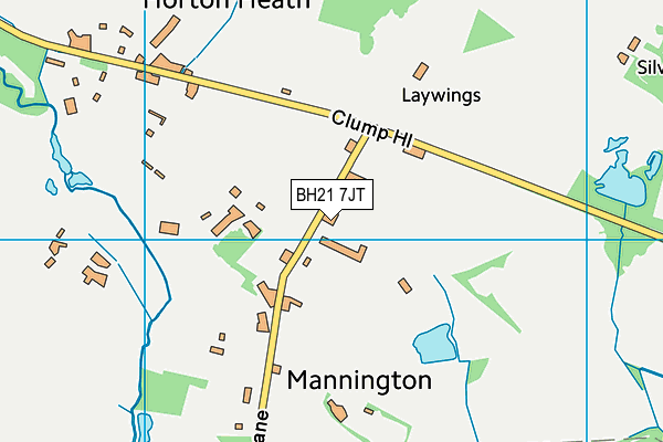 BH21 7JT map - OS VectorMap District (Ordnance Survey)