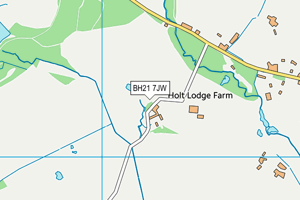 BH21 7JW map - OS VectorMap District (Ordnance Survey)