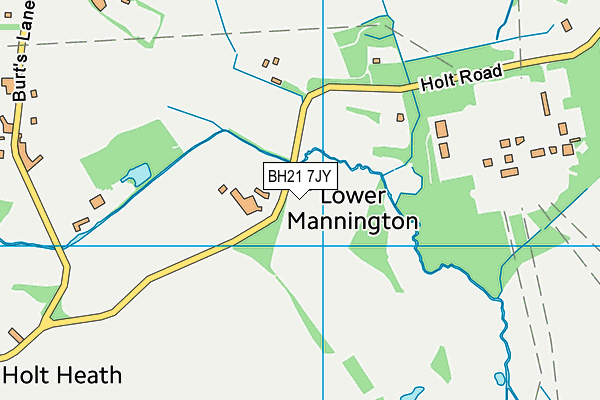 BH21 7JY map - OS VectorMap District (Ordnance Survey)