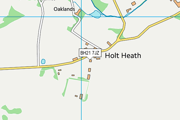 BH21 7JZ map - OS VectorMap District (Ordnance Survey)