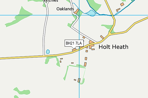 BH21 7LA map - OS VectorMap District (Ordnance Survey)