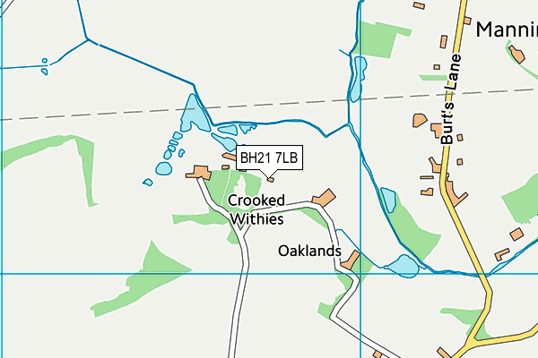 BH21 7LB map - OS VectorMap District (Ordnance Survey)