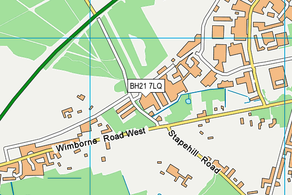 BH21 7LQ map - OS VectorMap District (Ordnance Survey)