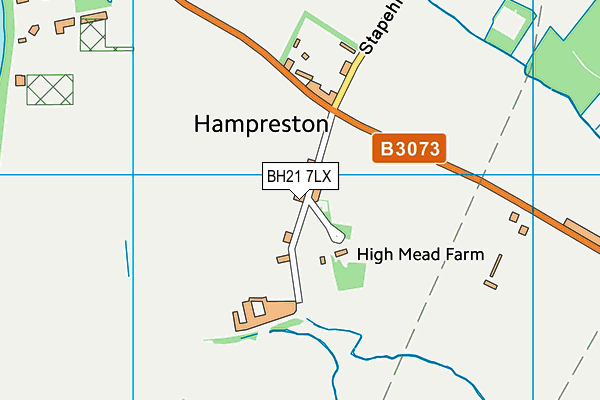 Hampreston Church of England Voluntary Aided First School map (BH21 7LX) - OS VectorMap District (Ordnance Survey)