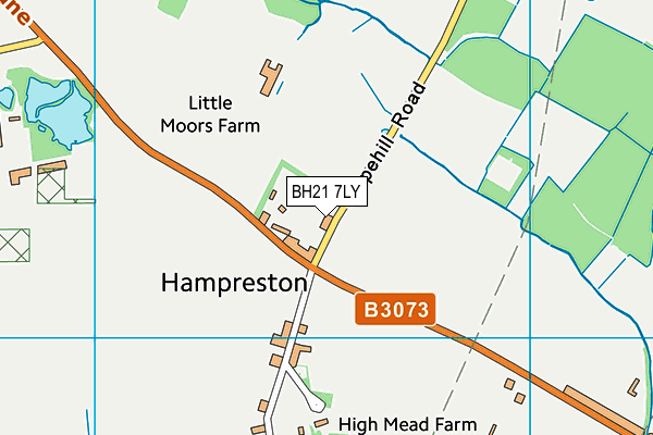 BH21 7LY map - OS VectorMap District (Ordnance Survey)
