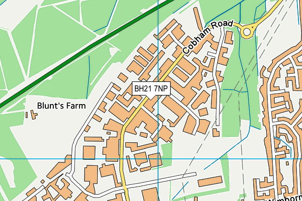 BH21 7NP map - OS VectorMap District (Ordnance Survey)