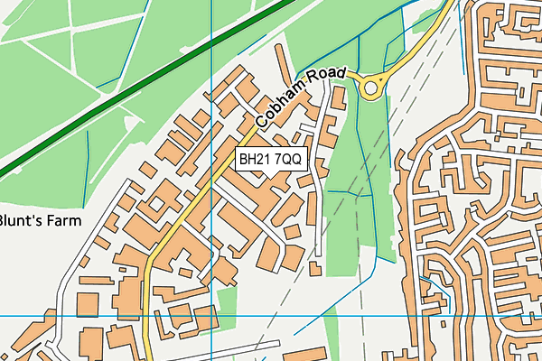 BH21 7QQ map - OS VectorMap District (Ordnance Survey)