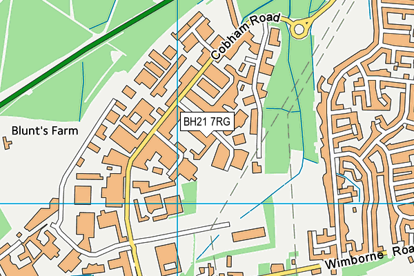 BH21 7RG map - OS VectorMap District (Ordnance Survey)
