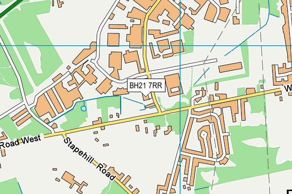 BH21 7RR map - OS VectorMap District (Ordnance Survey)