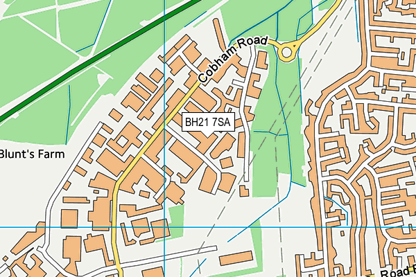 BH21 7SA map - OS VectorMap District (Ordnance Survey)