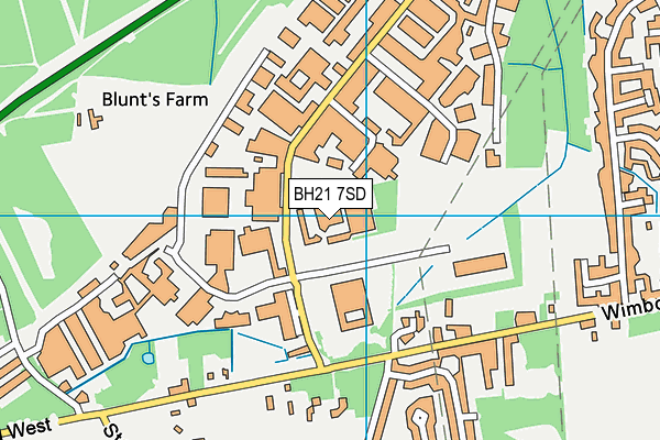 BH21 7SD map - OS VectorMap District (Ordnance Survey)