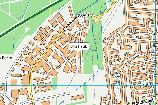 BH21 7SE map - OS VectorMap District (Ordnance Survey)