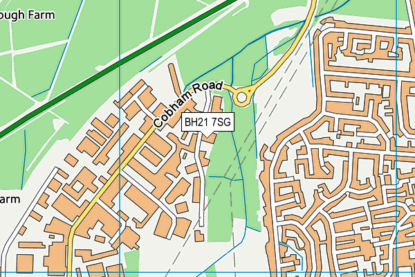 BH21 7SG map - OS VectorMap District (Ordnance Survey)