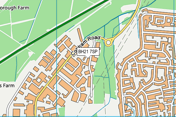 Anytime Fitness (Ferndown) map (BH21 7SP) - OS VectorMap District (Ordnance Survey)