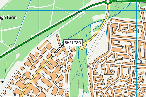BH21 7SQ map - OS VectorMap District (Ordnance Survey)