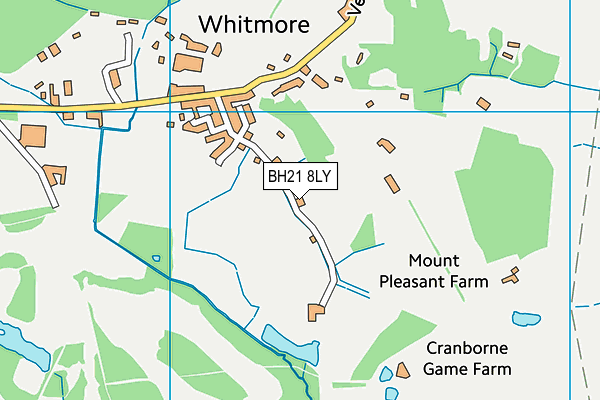BH21 8LY map - OS VectorMap District (Ordnance Survey)