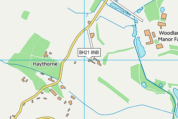 BH21 8NB map - OS VectorMap District (Ordnance Survey)