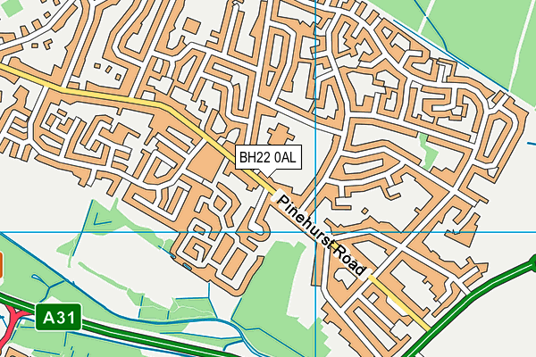 BH22 0AL map - OS VectorMap District (Ordnance Survey)